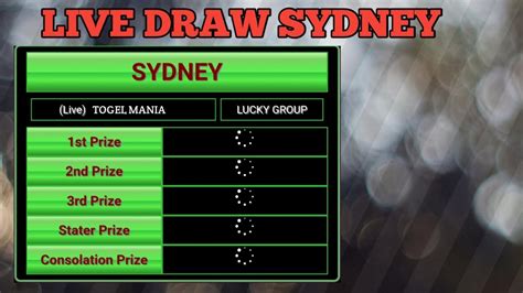 live draw sydney